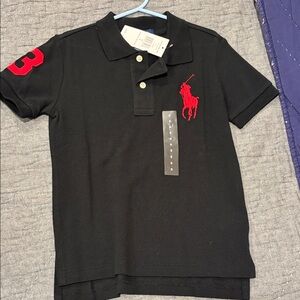 Polo by Ralph Lauren Black Shirt with Red Logo